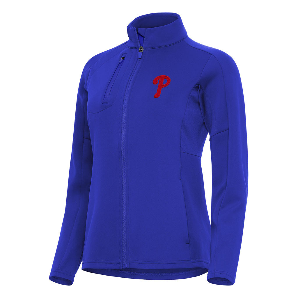 MLB Philadelphia Phillies Women's Antigua Generation Full Zip Jacket - Blue