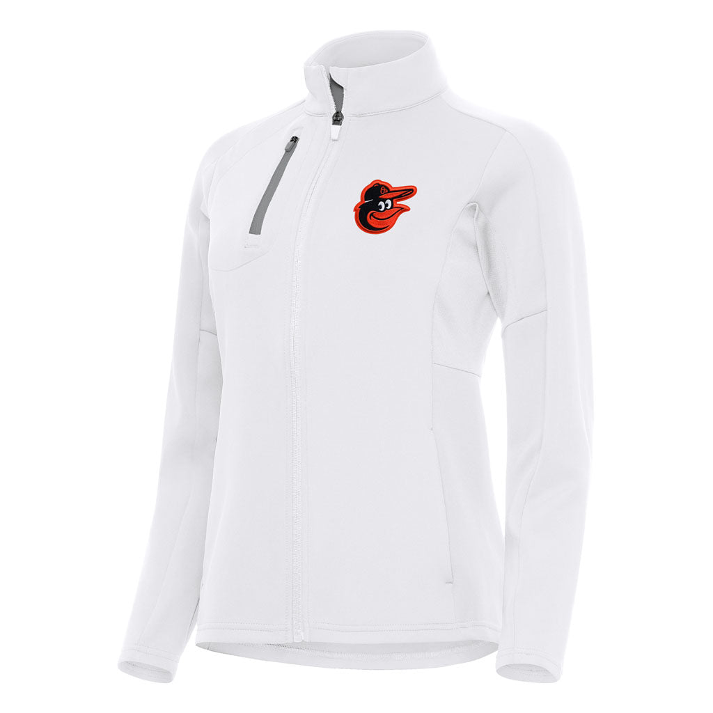MLB Baltimore Orioles Women's Antigua Generation Full Zip Jacket - White