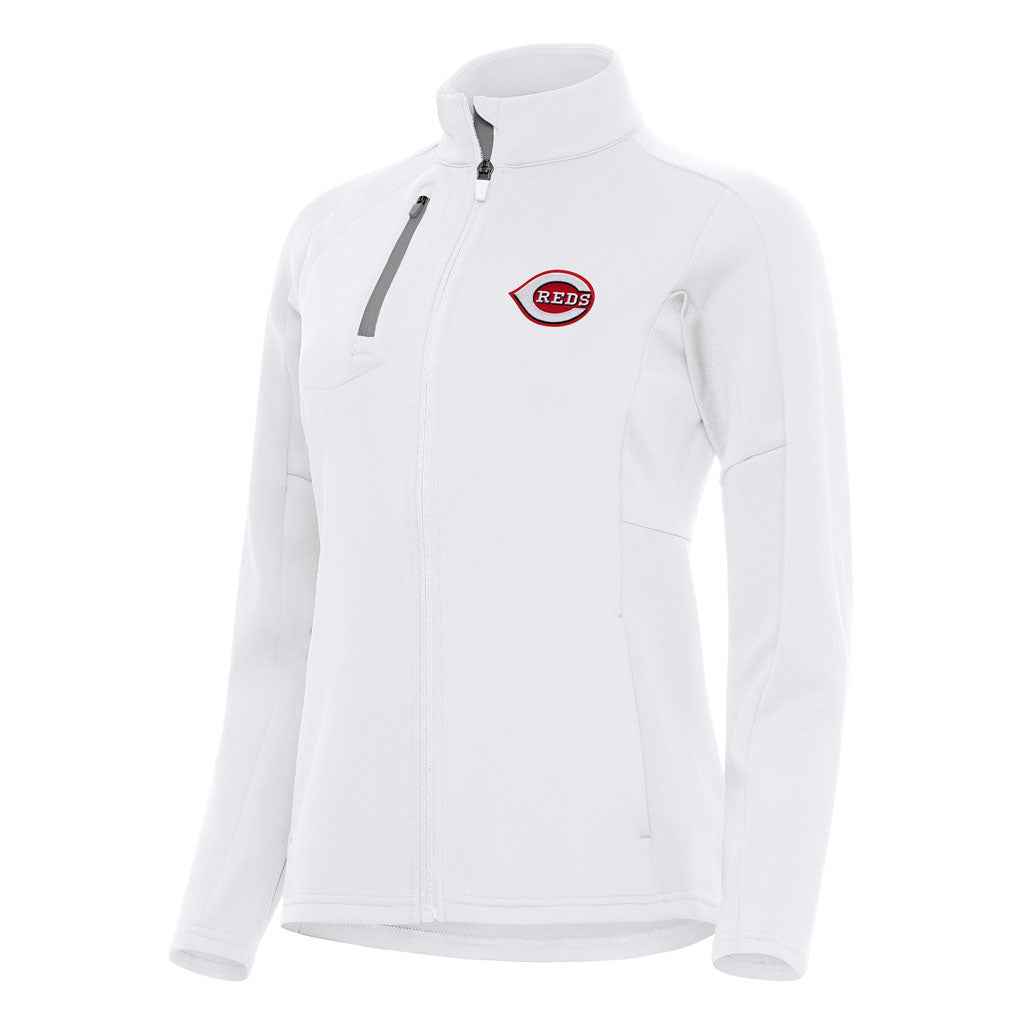 MLB Cincinnati Reds Women's Antigua Generation Full Zip Jacket - White