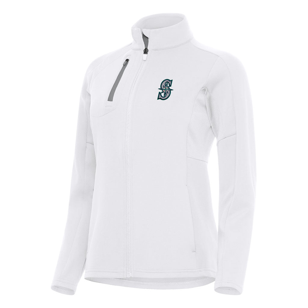 MLB Seattle Mariners Women's Antigua Generation Full Zip Jacket - White
