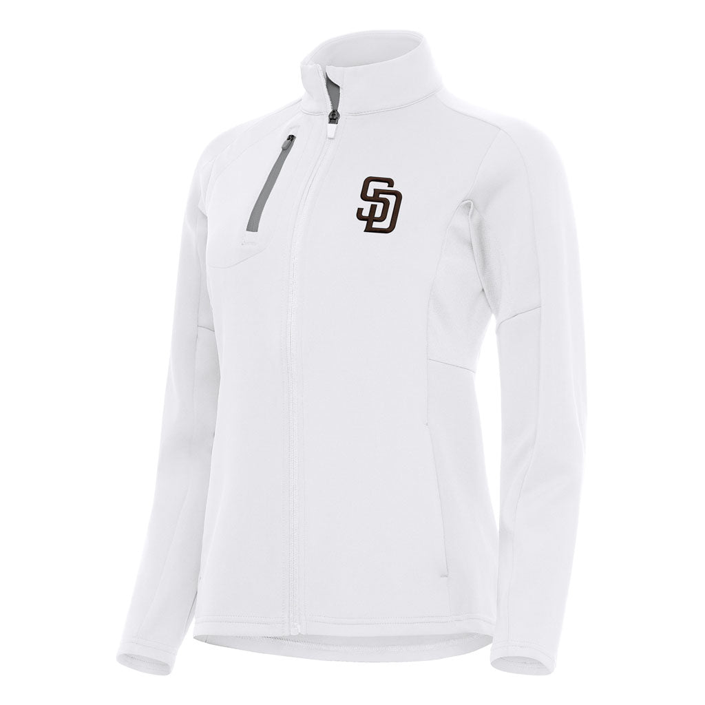 MLB San Diego Padres Women's Antigua Generation Full Zip Jacket - White