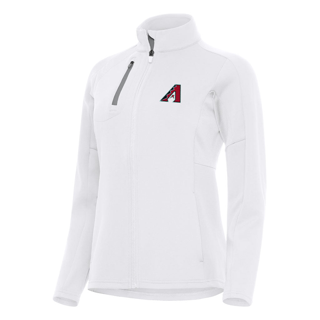 MLB Arizona Diamondbacks Women's Antigua Generation Full Zip Jacket - White