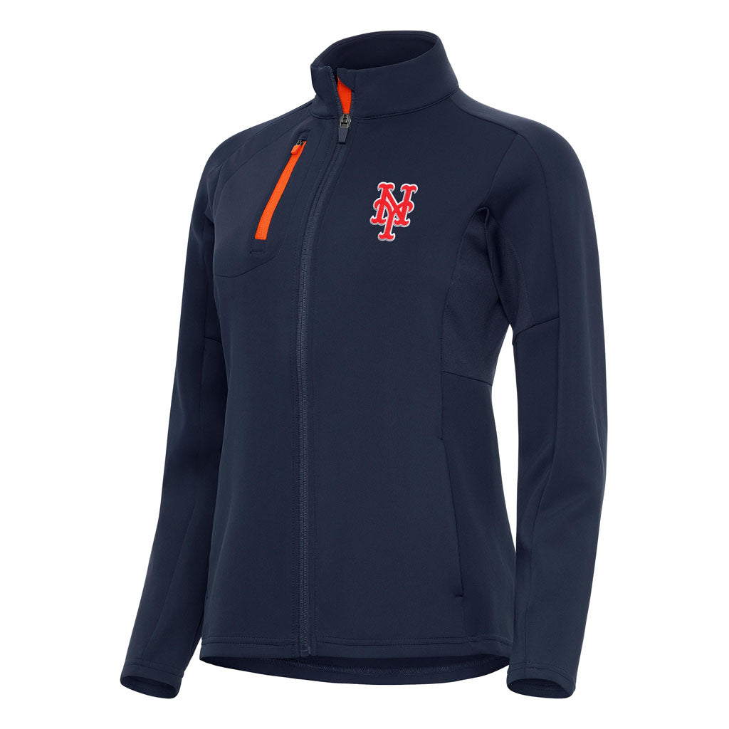 MLB New York Mets Women's Antigua Generation Full Zip Jacket - Navy