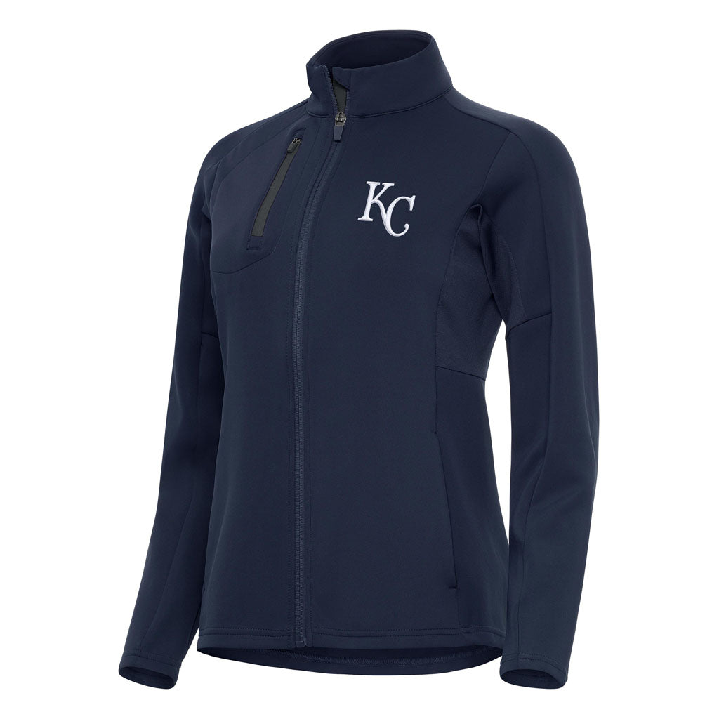 MLB Kansas City Royals Women's Antigua Generation Full Zip Jacket - Navy