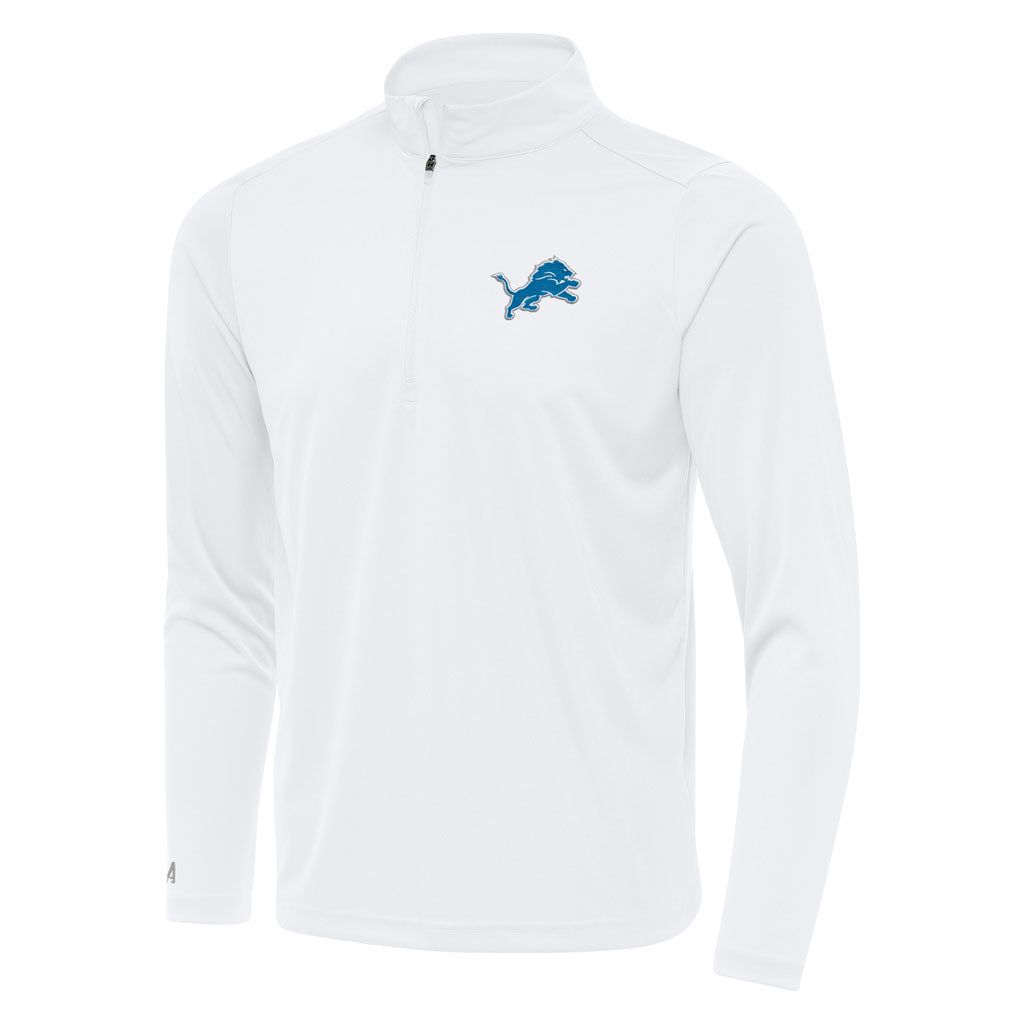 NFL Detroit Lions Antigua Tribute 1/4 Zip Pullover Jacket - White