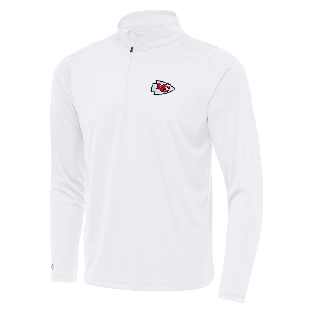 NFL Kansas City Chiefs Antigua Tribute 1/4 Zip Pullover Jacket - White