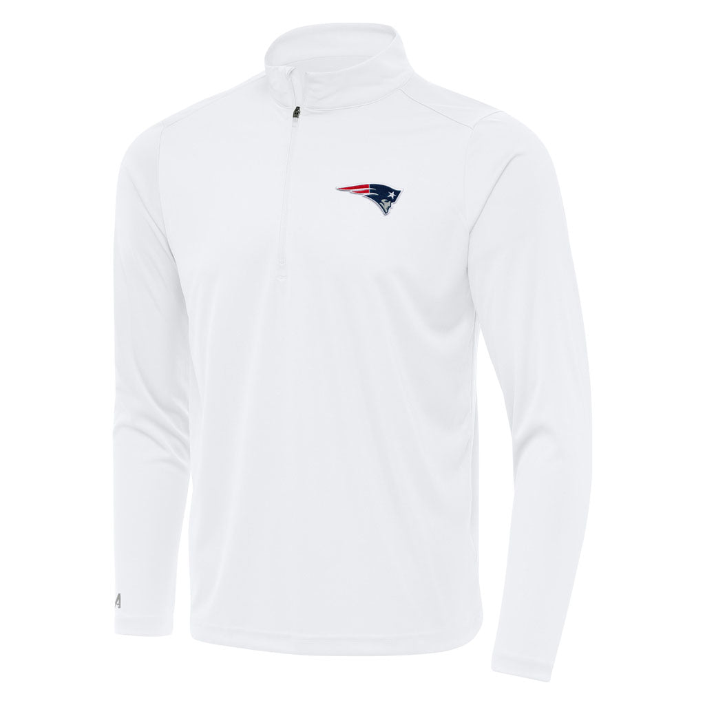 NFL New England Patriots Antigua Tribute 1/4 Zip Pullover Jacket - White