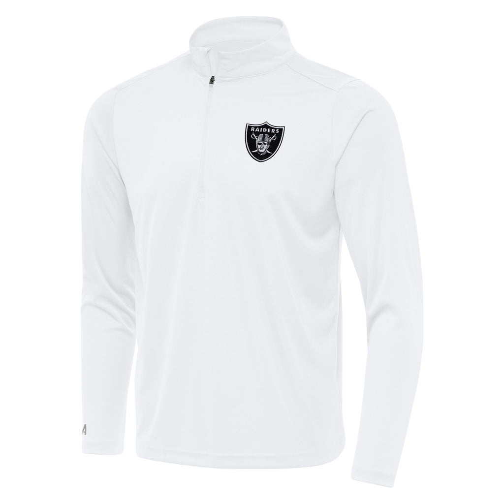 NFL Las Vegas Raiders Antigua Tribute 1/4 Zip Pullover Jacket - White