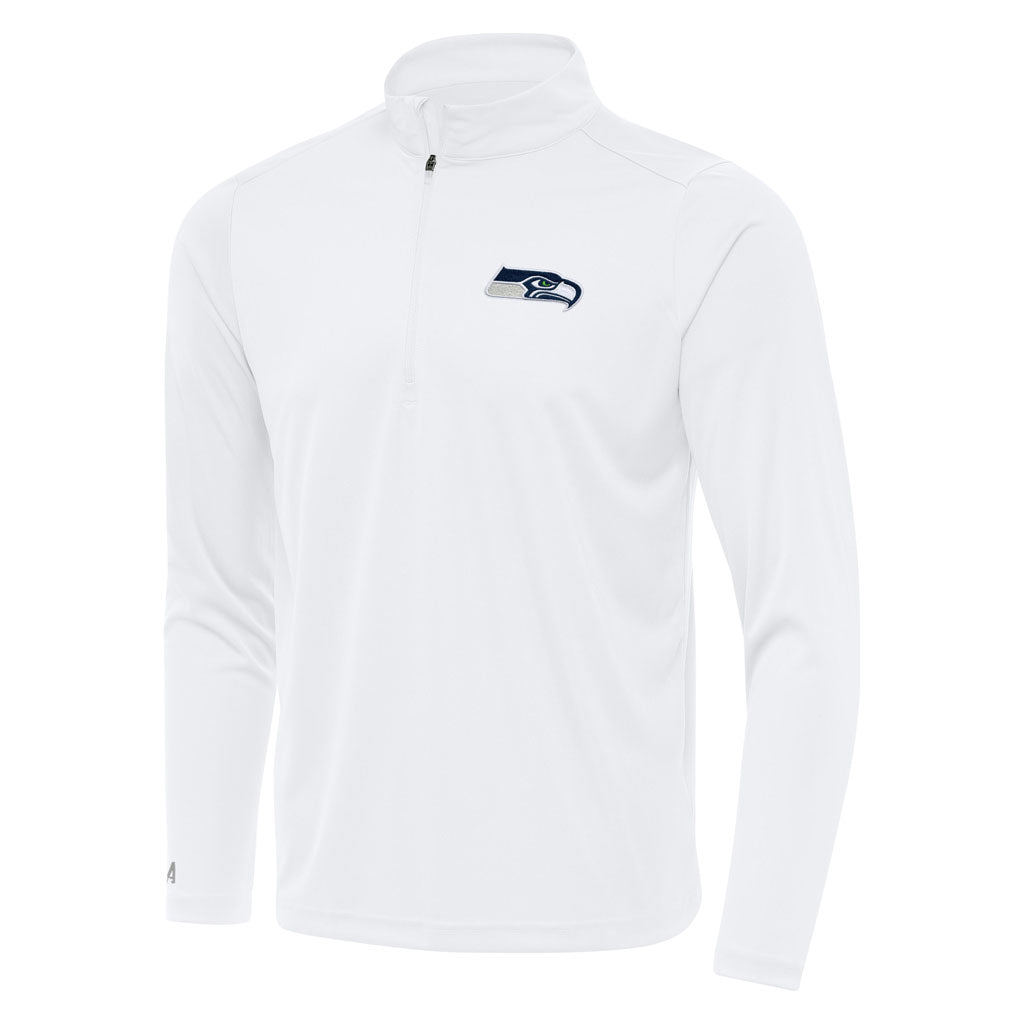 NFL Seattle Seahawks Antigua Tribute 1/4 Zip Pullover Jacket - White