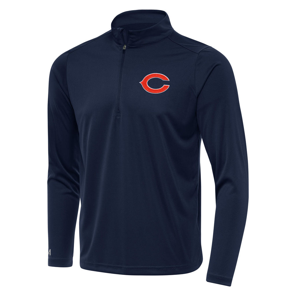 NFL Chicago Bears Antigua Tribute 1/4 Zip Pullover Jacket - Navy