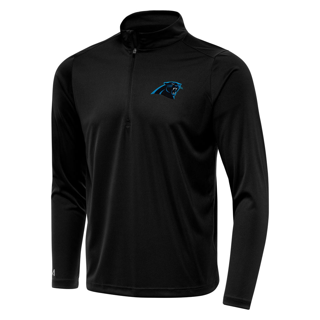 NFL Carolina Panthers Antigua Tribute 1/4 Zip Pullover Jacket - Black