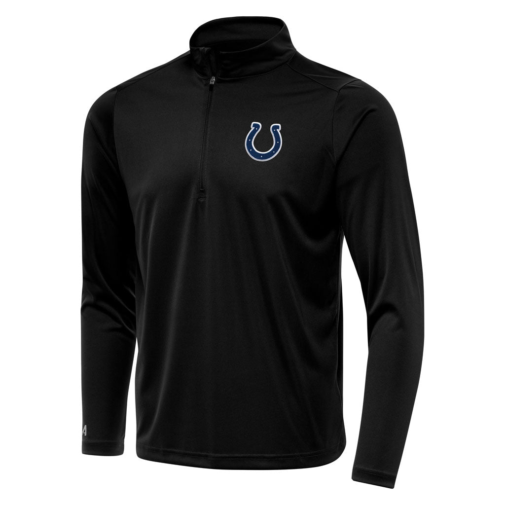 NFL Indianapolis Colts Antigua Tribute 1/4 Zip Pullover Jacket - Black