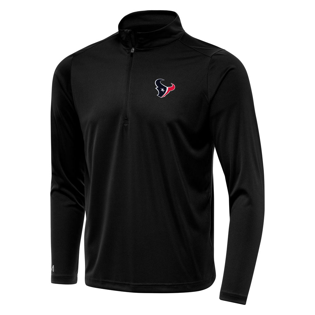 NFL Houston Texans Antigua Tribute 1/4 Zip Pullover Jacket - Black