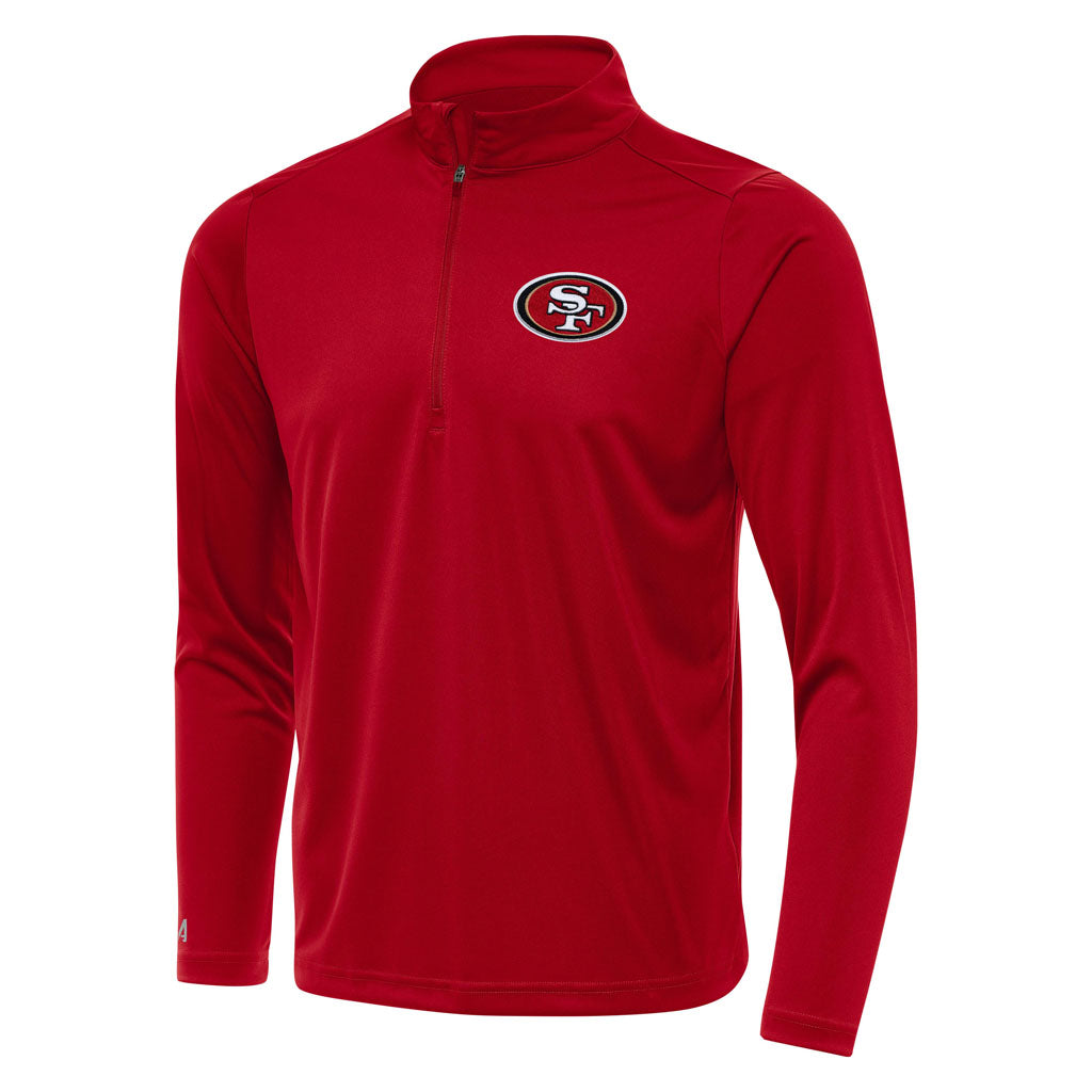 NFL San Francisco 49ers Antigua Tribute 1/4 Zip Pullover Jacket - Red