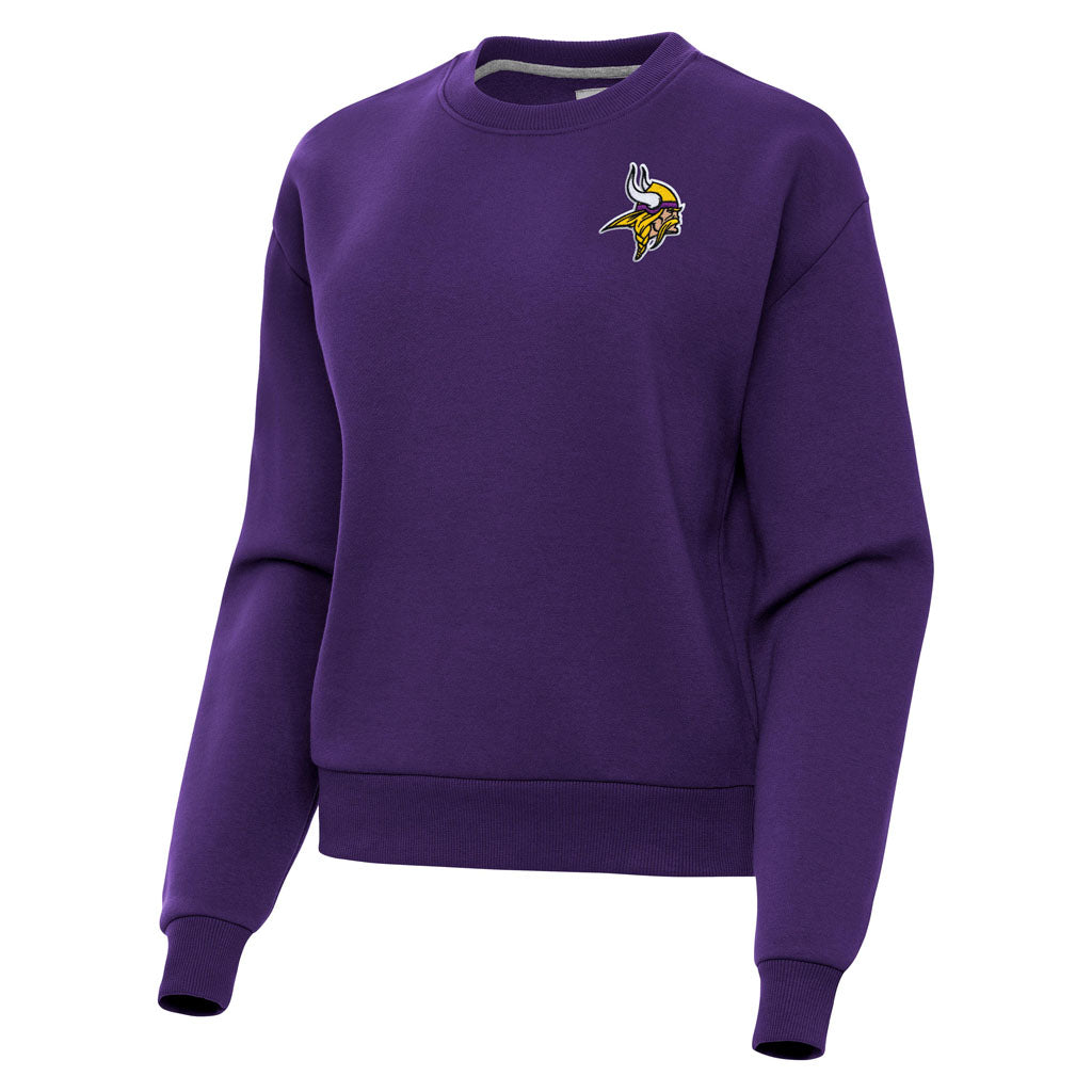NFL Minnesota Vikings Women's Antigua Victory Crewneck Sweater - Purple
