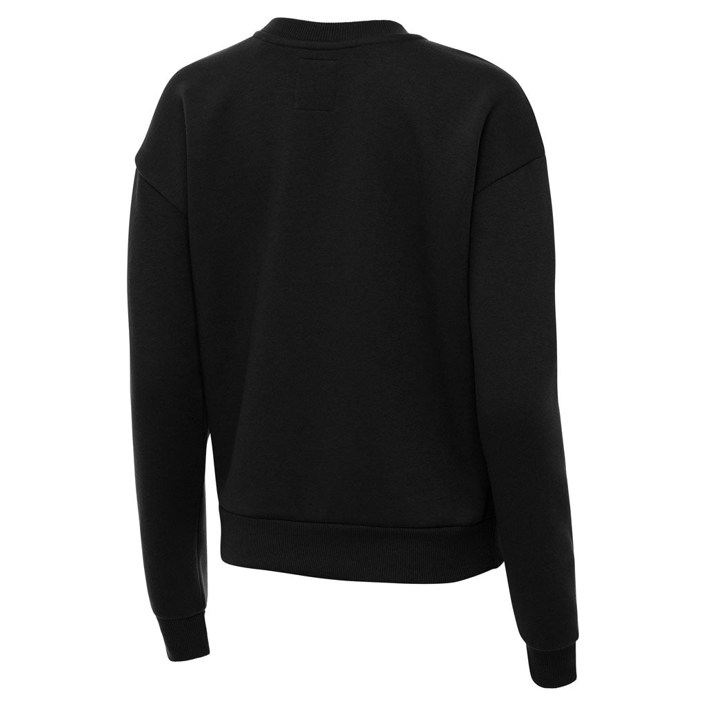 NFL New Orleans Saints Women's Antigua Full Front Victory Crewneck Sweater - Black
