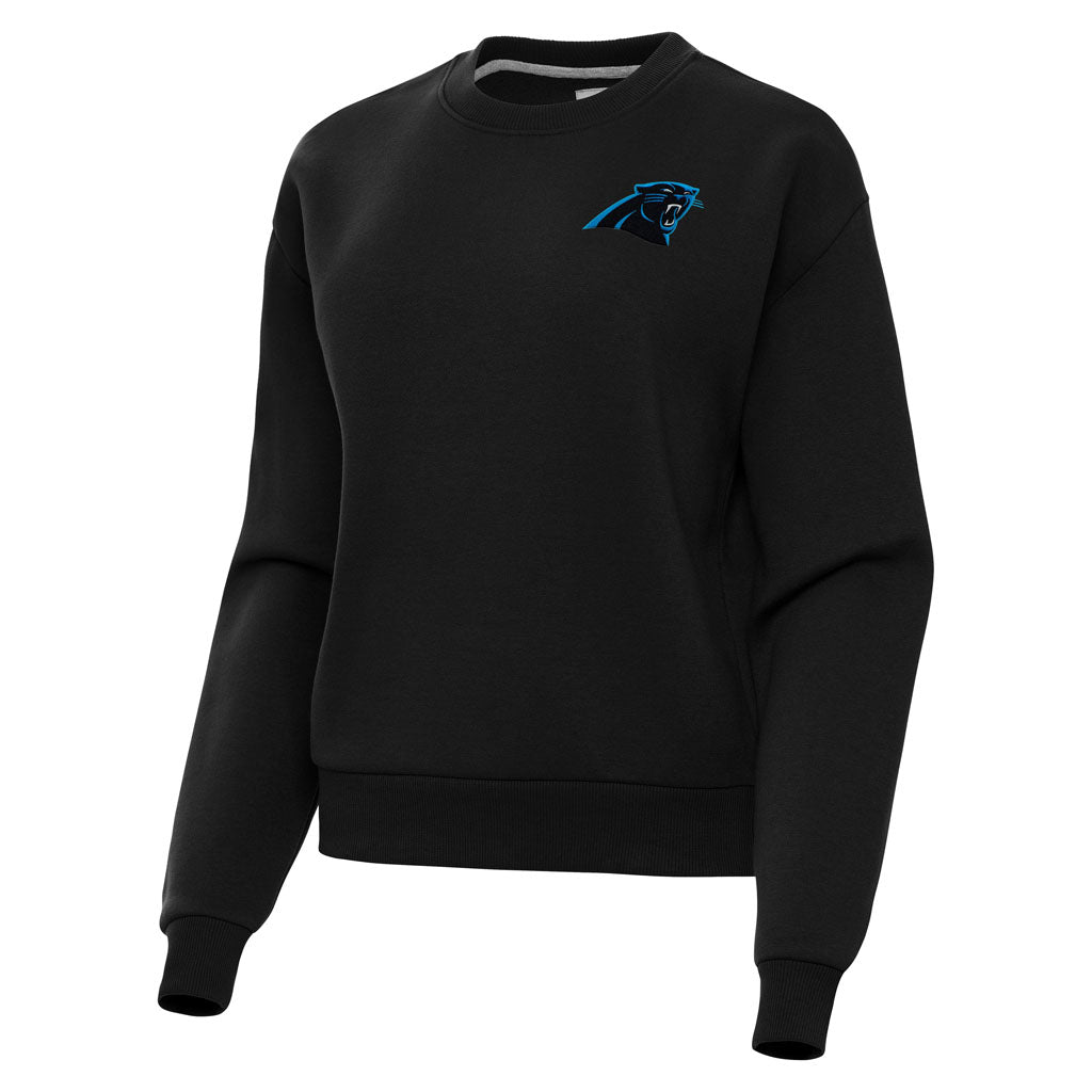 NFL Carolina Panthers Women's Antigua Victory Crewneck Sweater - Black