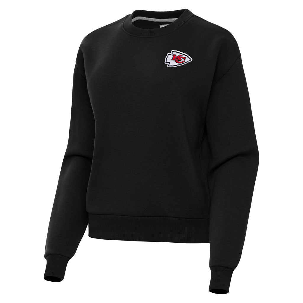 NFL Kansas City Chiefs Women's Antigua Victory Crewneck Sweater - Black