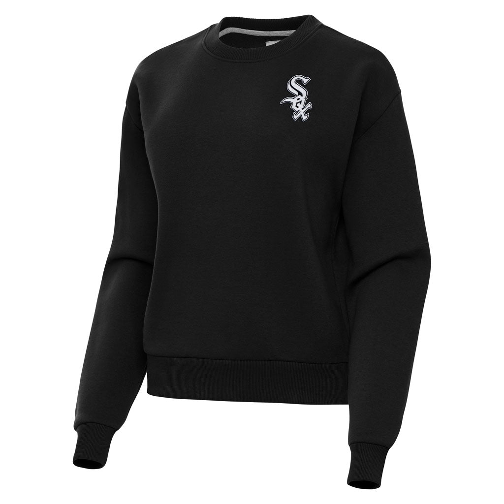 MLB Chicago White Sox Women's Antigua Victory Crewneck Sweater - Black