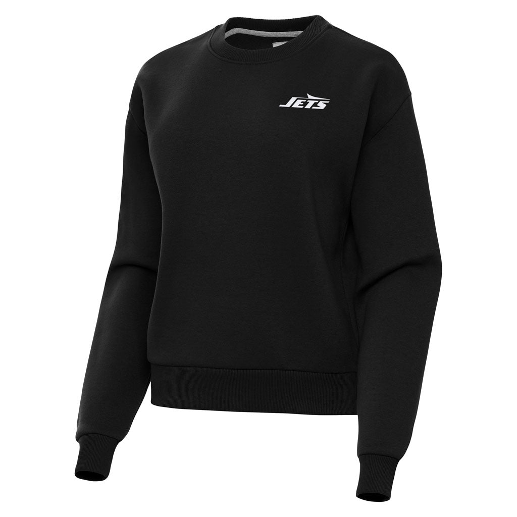 NFL New York Jets Women's Antigua Victory Crewneck Sweater - Black