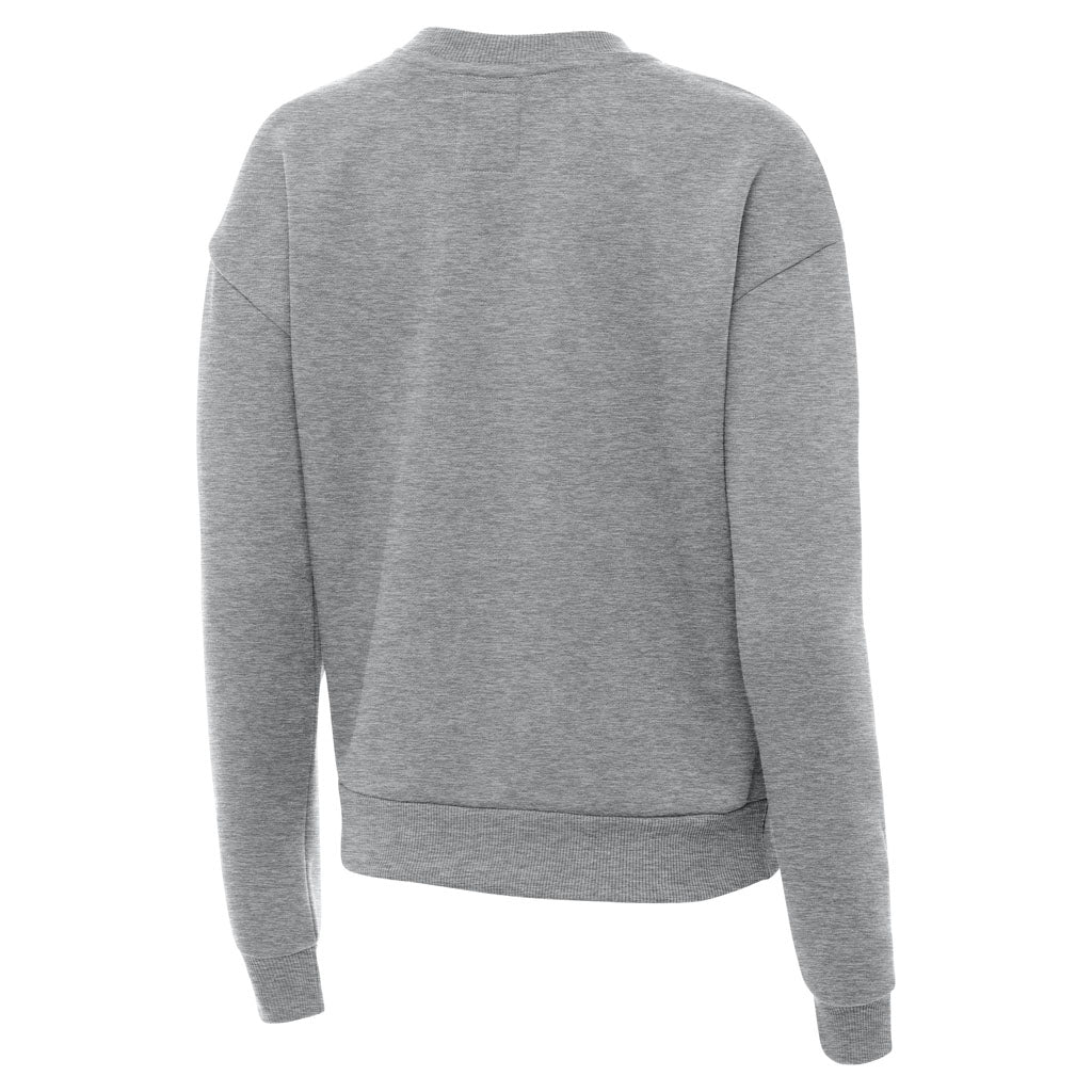 NFL Minnesota Vikings Women's Antigua Full Front Victory Crewneck Sweater - Heather gray