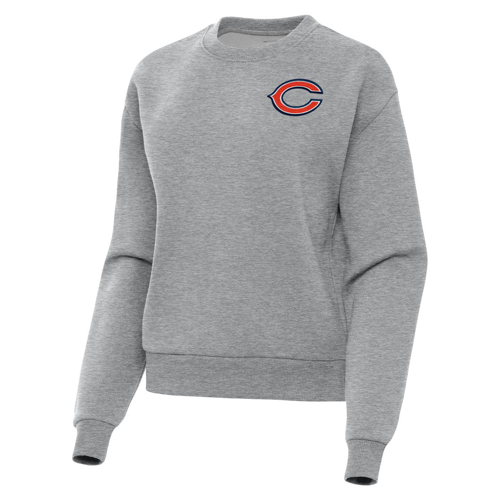 NFL Chicago Bears Women's Antigua Victory Crewneck Sweater - Heather gray