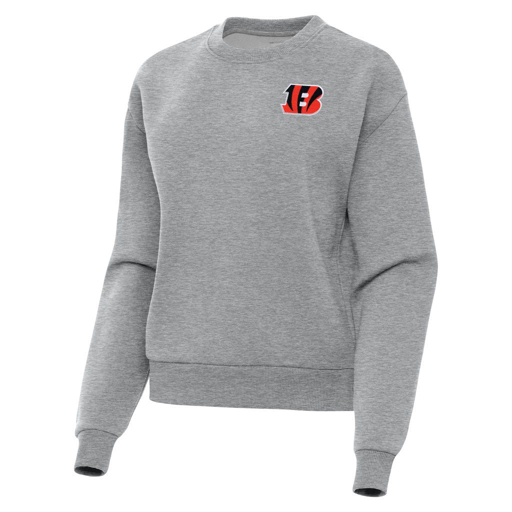 NFL Cincinnati Bengals Women's Antigua Victory Crewneck Sweater - Heather gray