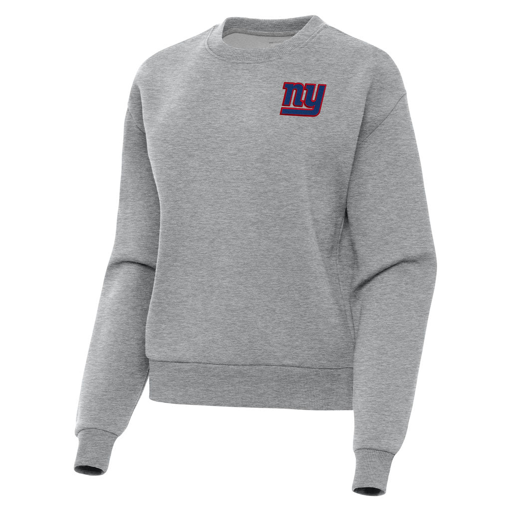 NFL New York Giants Women's Antigua Victory Crewneck Sweater - Heather gray