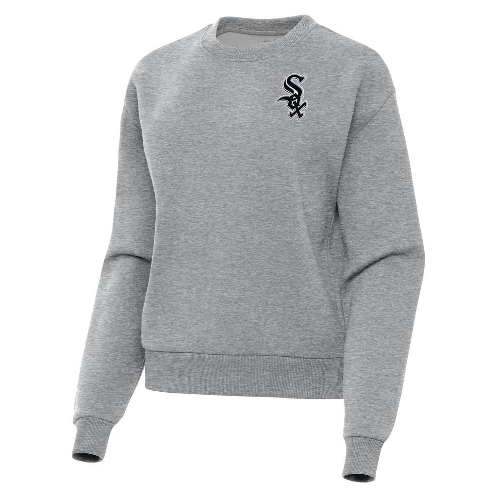 MLB Chicago White Sox Women's Antigua Victory Crewneck Sweater - Heather gray
