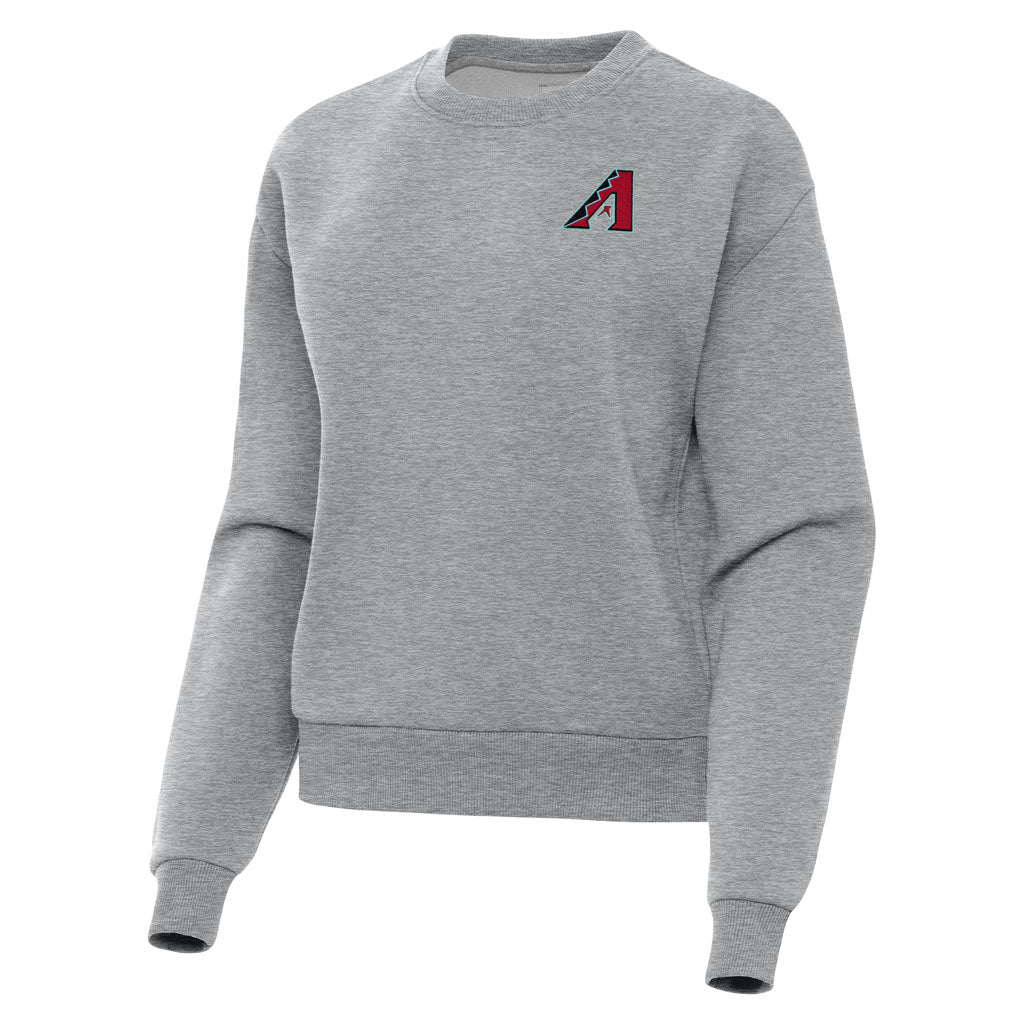 MLB Arizona Diamondbacks Women's Antigua Victory Crewneck Sweater - Heather gray