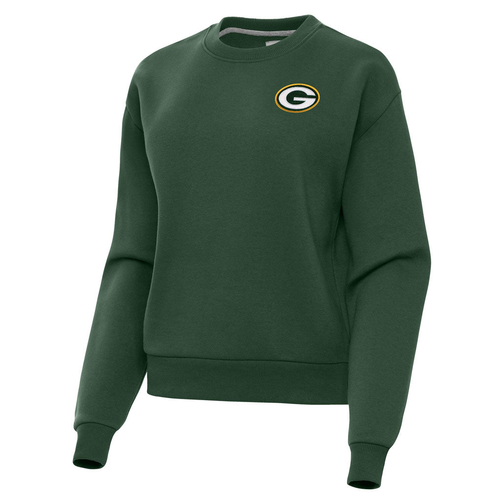 NFL Green Bay Packers Women's Antigua Victory Crewneck Sweater - Green