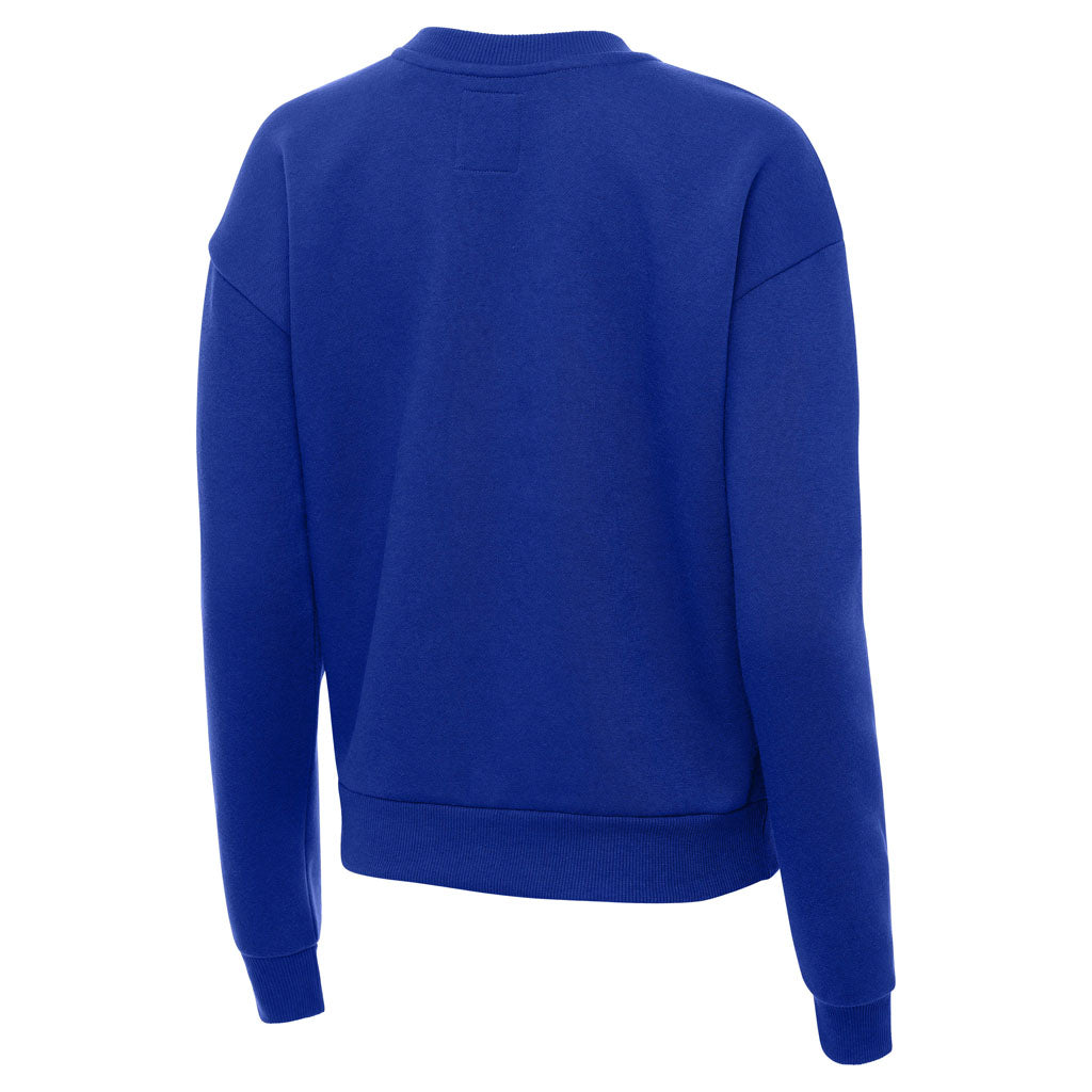 NFL Buffalo Bills Women's Antigua Full Front Victory Crewneck Sweater - Blue