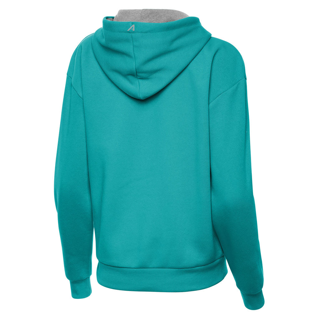 NFL Miami Dolphins Women's Antigua Victory Pullover Hoodie - Teal