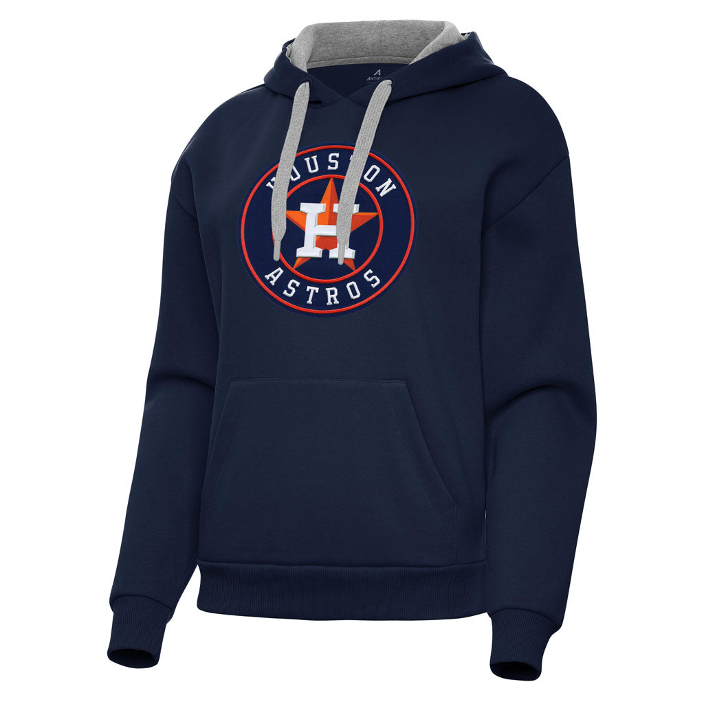 MLB Houston Astros Women's Antigua Full Front Victory Pullover Hoodie - Navy