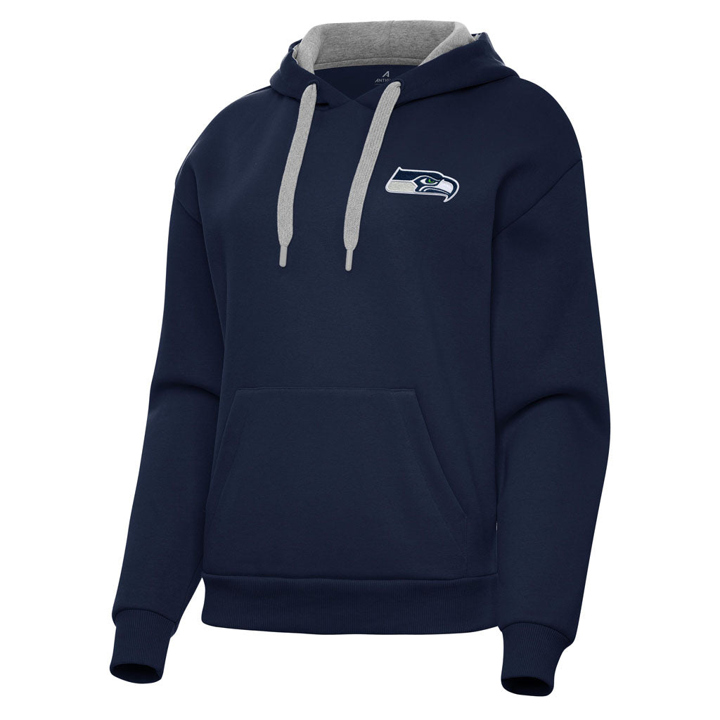 NFL Seattle Seahawks Women's Antigua Victory Pullover Hoodie - Navy