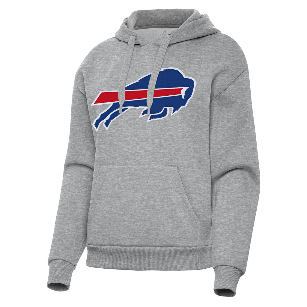 NFL Buffalo Bills Women's Antigua Full Front Victory Pullover Hoodie - Heather gray