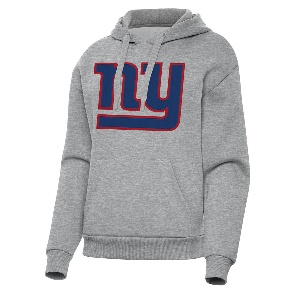 NFL New York Giants Women's Antigua Full Front Victory Pullover Hoodie - Heather gray