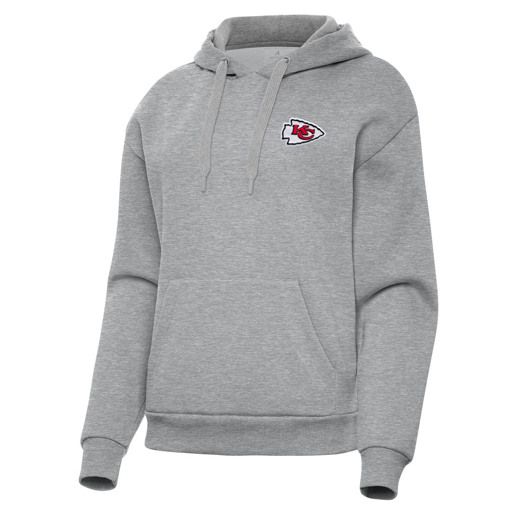 NFL New England Patriots Women's Antigua Victory Pullover Hoodie - Heather gray