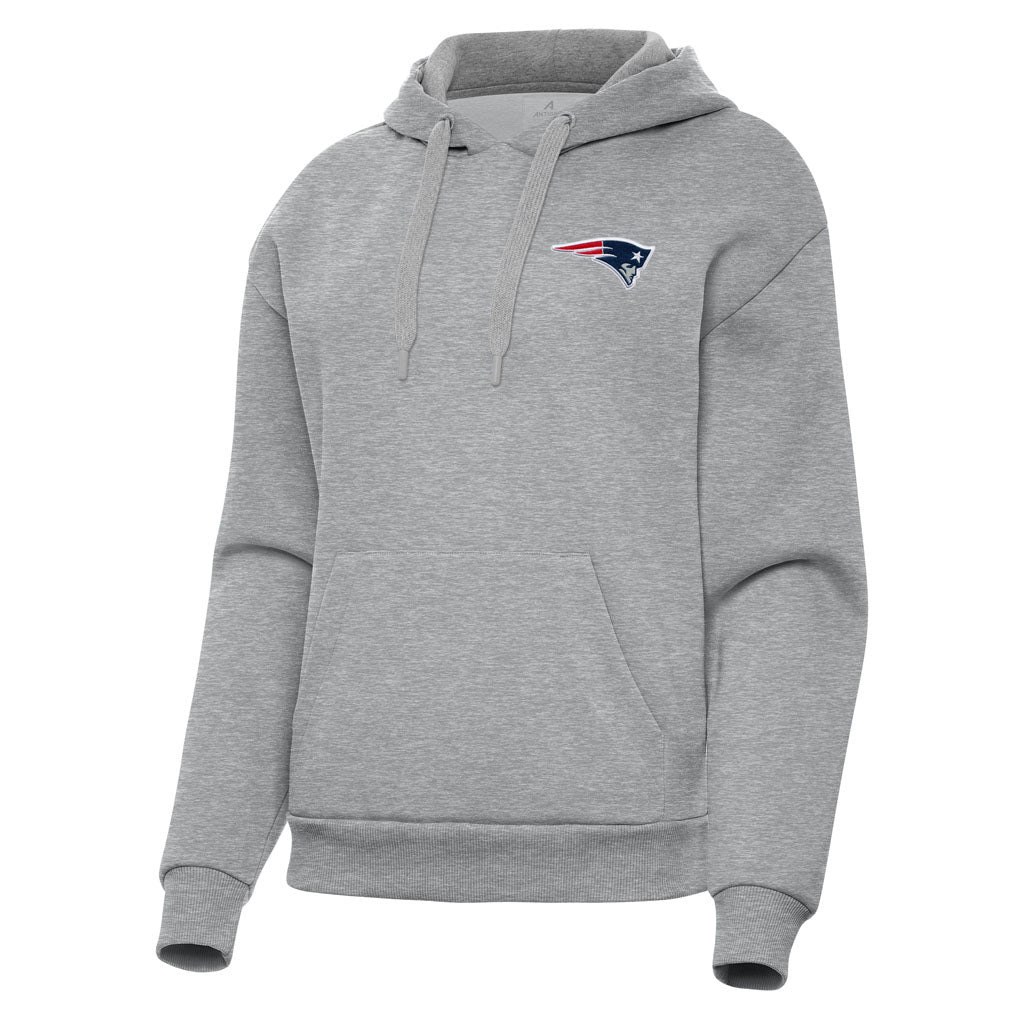 NFL New England Patriots Women's Antigua Victory Pullover Hoodie - Heather gray