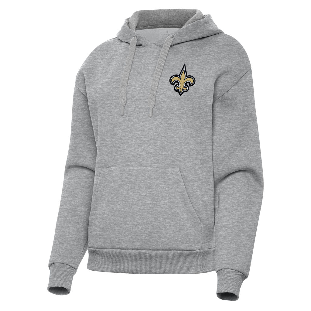 NFL New Orleans Saints Women's Antigua Victory Pullover Hoodie - Heather gray