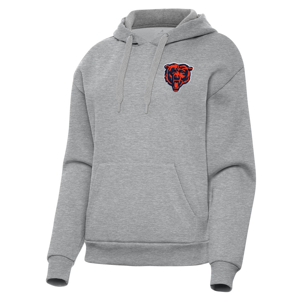 NFL Chicago Bears Women's Antigua Throwback Victory Pullover Hoodie - Heather gray