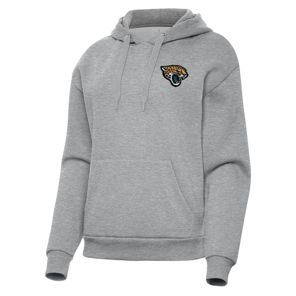 NFL Jacksonville Jaguars Women's Antigua Victory Pullover Hoodie - Heather gray