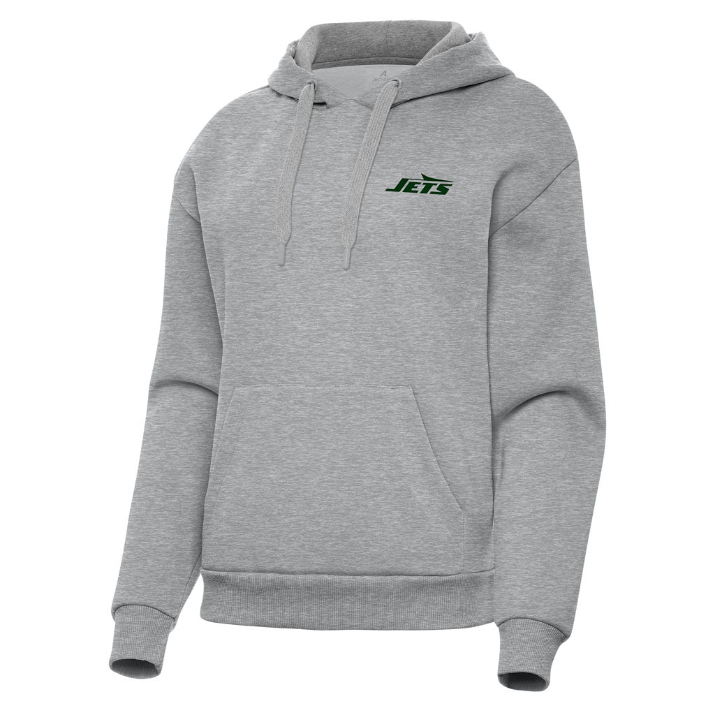 NFL New York Jets Women's Antigua Victory Pullover Hoodie - Heather gray