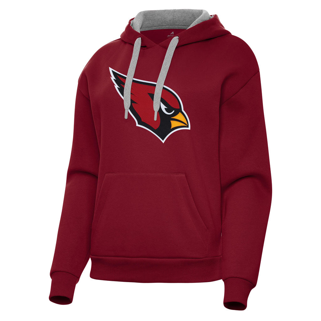 NFL Arizona Cardinals Women's Antigua Full Front Victory Pullover Hoodie - Red