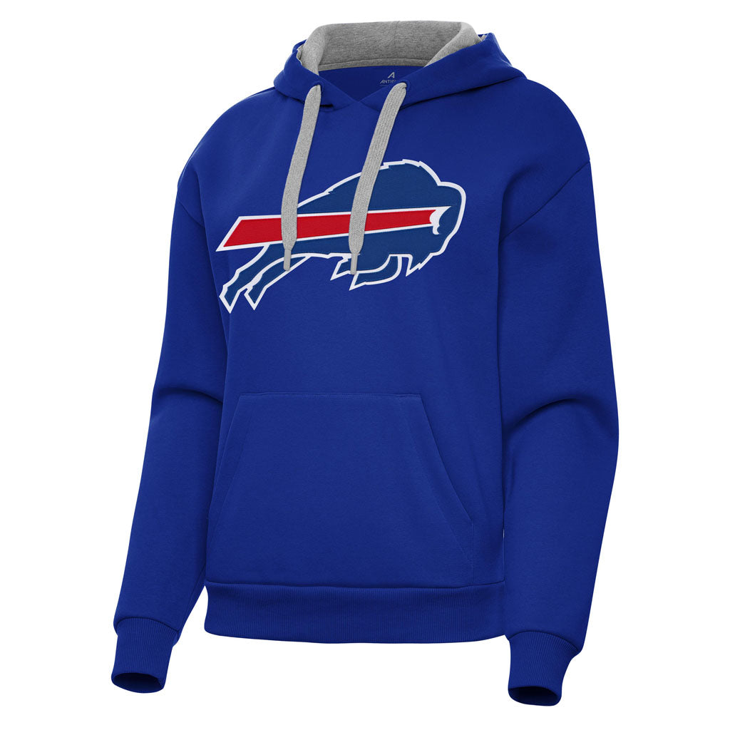 NFL Buffalo Bills Women's Antigua Full Front Victory Pullover Hoodie - Blue
