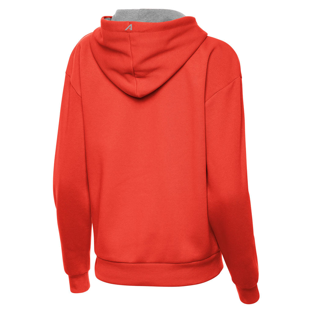 NFL Cleveland Browns Women's Antigua Full Front Victory Pullover Hoodie - Orange