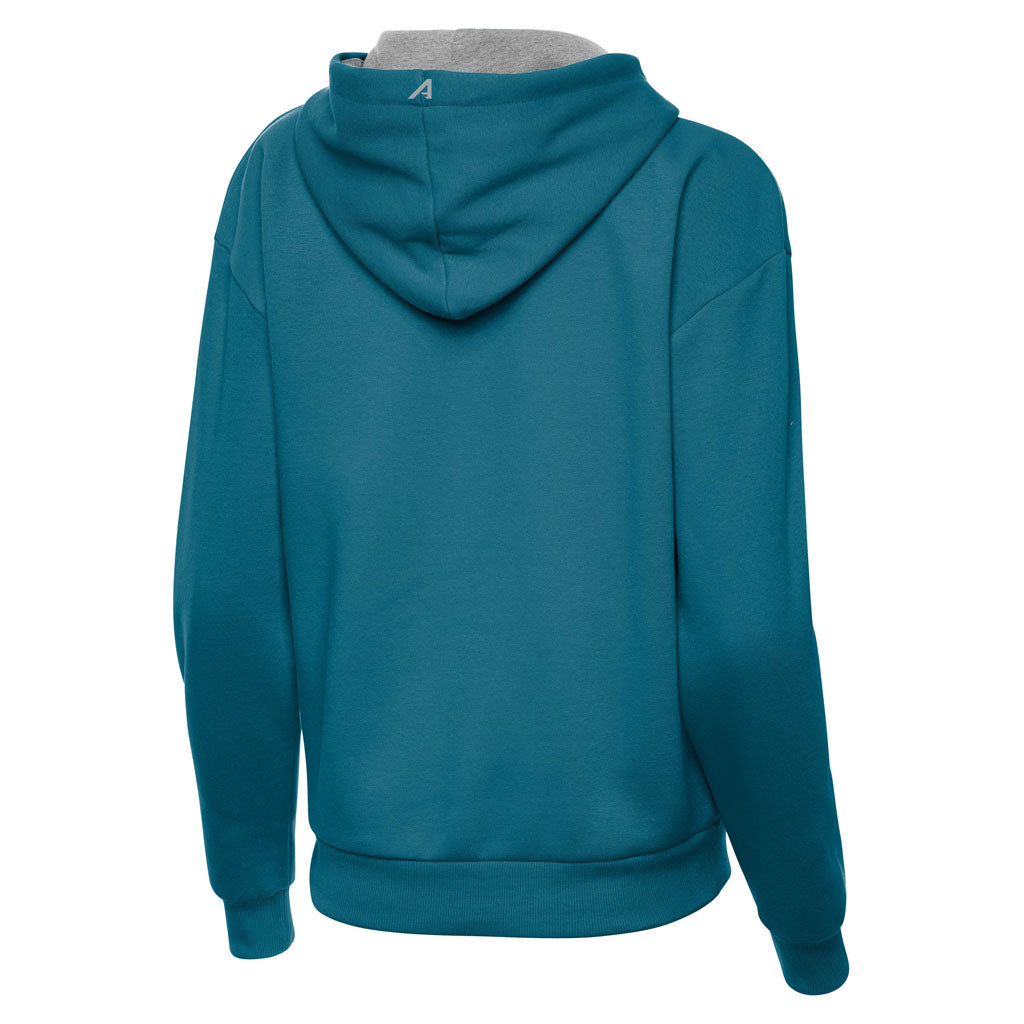 NFL Jacksonville Jaguars Women's Antigua Victory Pullover Hoodie - Teal