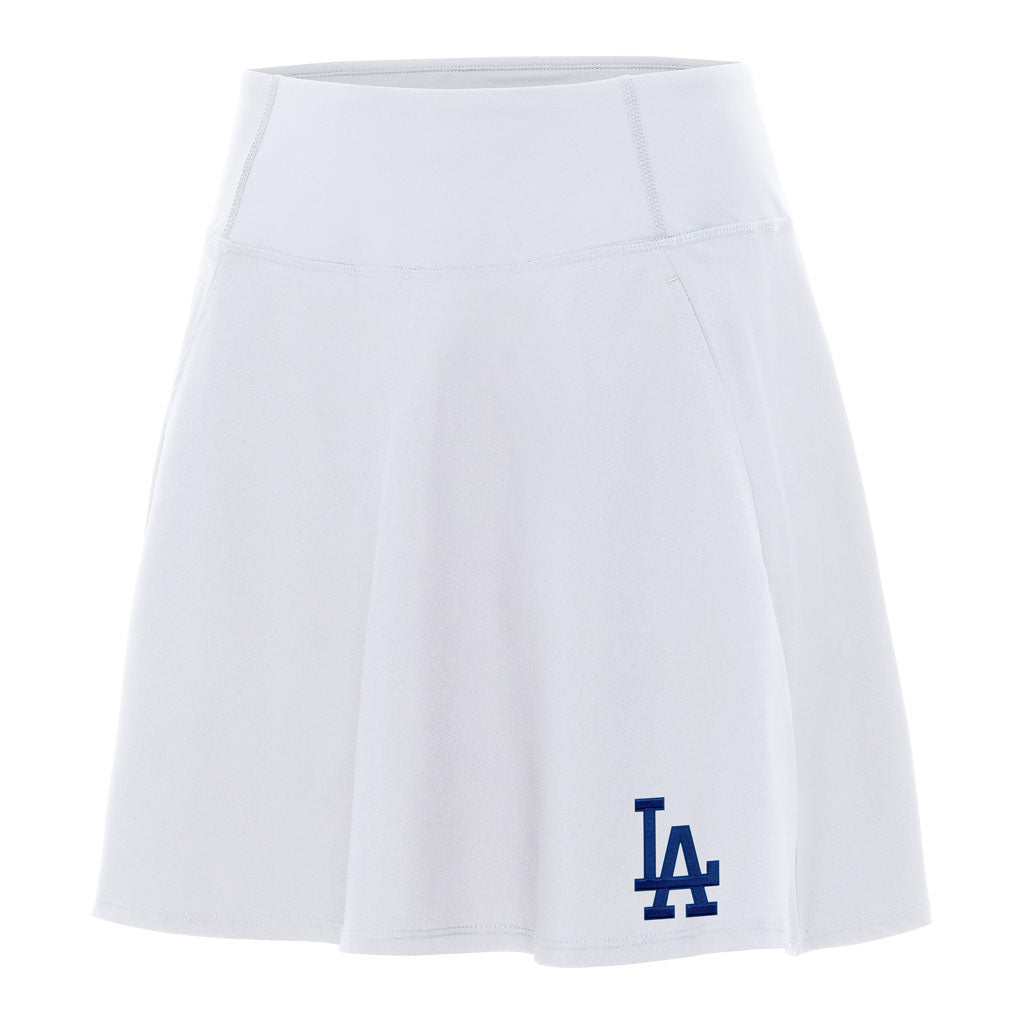 MLB Los Angeles Dodgers Women's Antigua Chip Skort - White