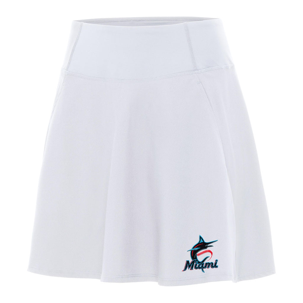 MLB Miami Marlins Women's Antigua Chip Skort - White