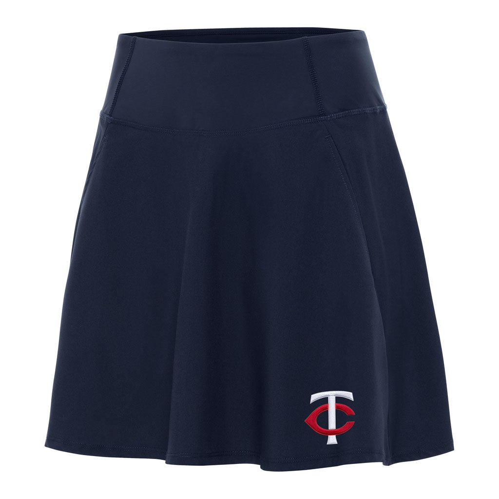 MLB Minnesota Twins Women's Antigua Chip Skort - Navy